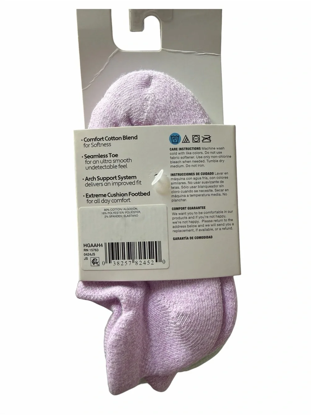 Hanes Girls No Show Tab Socks 4 Pair Small Shoe Size 6-10.5 NWT